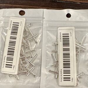 Silver Metal Cross Charms